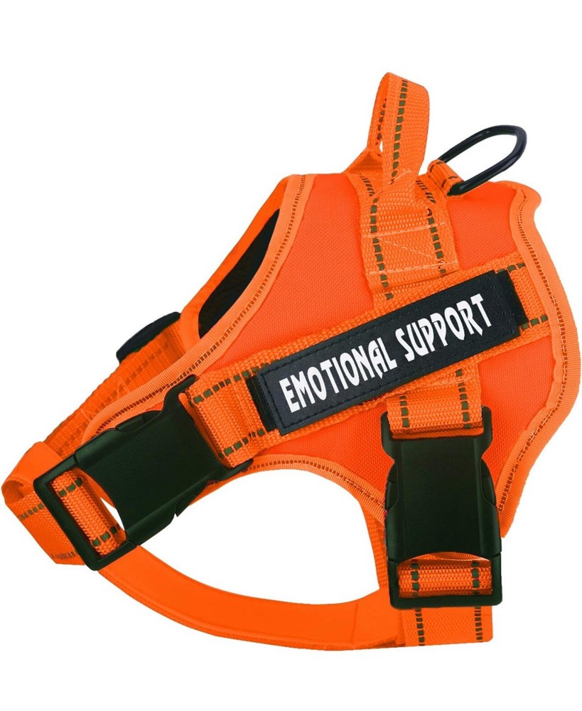 Dog Harness, No Pull Emotional Support Dog Strap, Adjustable Handle,  Medium Red