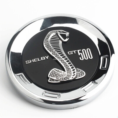 3D 5.9'' Chrome Super Snake Decklid Emblem Round Panel Badge For Mustang SHELBY