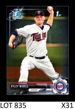 1-2017 BOWMAN CHROME DRAFT RYLEY WIDELL TWINS CARD#64 QTY