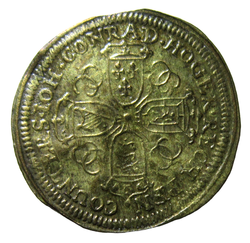 NUREMBERG BRASS TOKEN (JETON). J C HOGER. QUEEN ANNE STUART. C. 1705-1707. RARE. - Picture 2 of 2