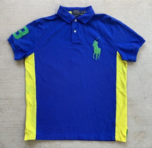 Polo Ralph Lauren homme moyen grand poney manches courtes bleu Brésil - Photo 1 sur 8