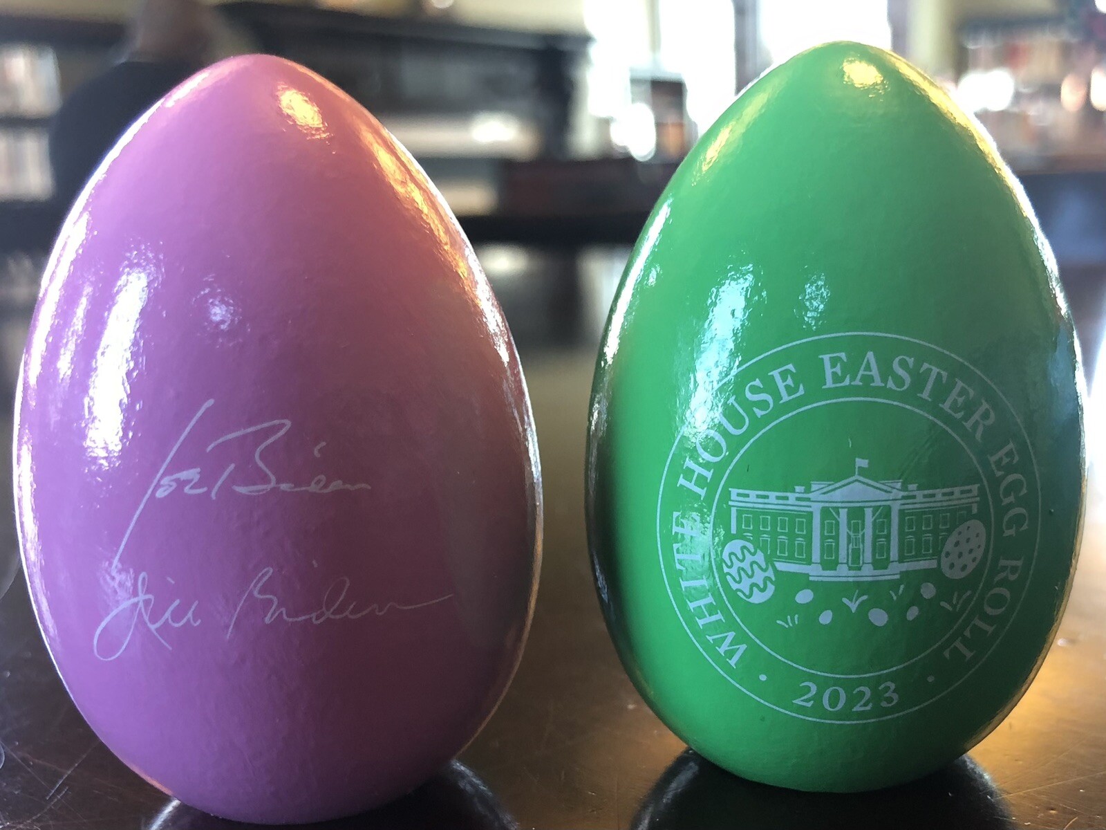 BIDEN WHITE HOUSE 2023 GOLD LARGE EGG Rabbit DEMOCRAT w BOX RARE ...
