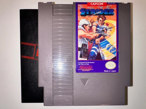 Strider (Nintendo NES, 1989) Minty out of the Box. Authentic Game +Dustcover