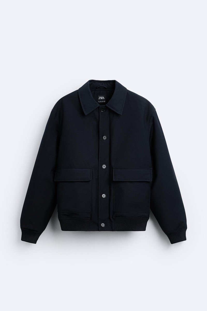 New Zara Technical Jacket w Pockets Bomber S 3286/501 New Zara Technical Jacket w Pockets Bomber S 3286/501
