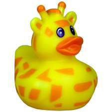 Rubber Duck Yellow Giraffe Wide Eye Classic Floating Bath Toy 2"
