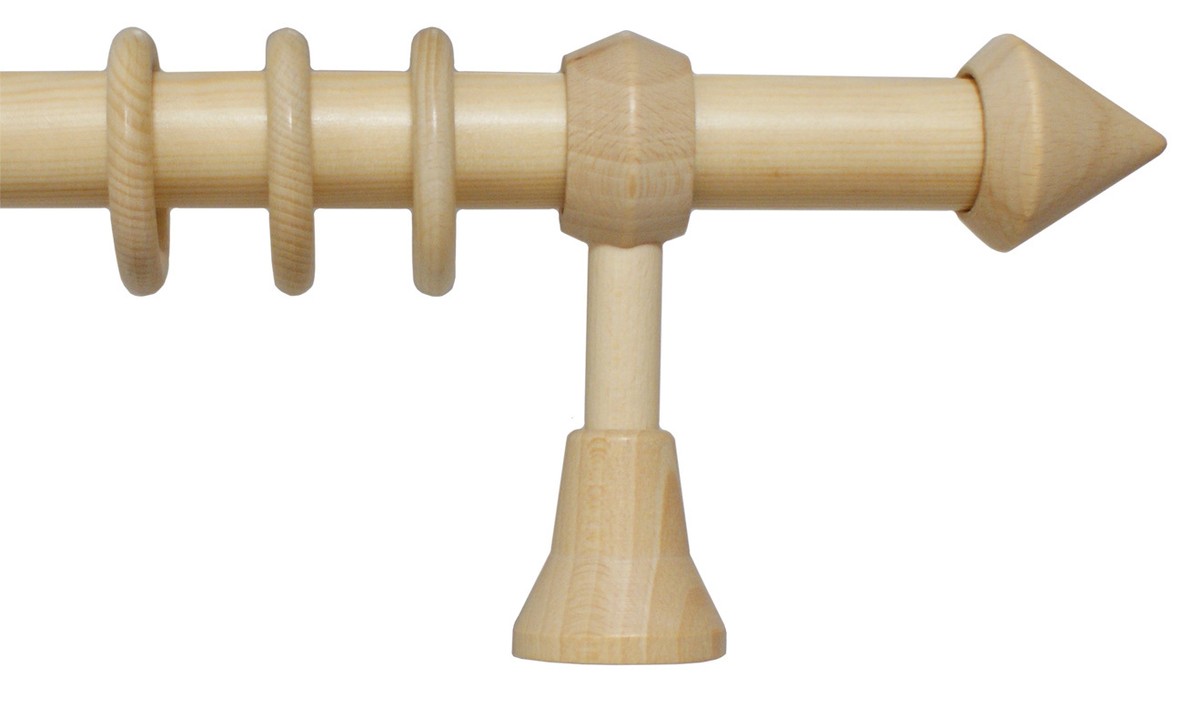 Träger Für Gardinenstange Ø 20 Mm – Aus Holz, Eiche Rustikal, Länge 12 Cm
