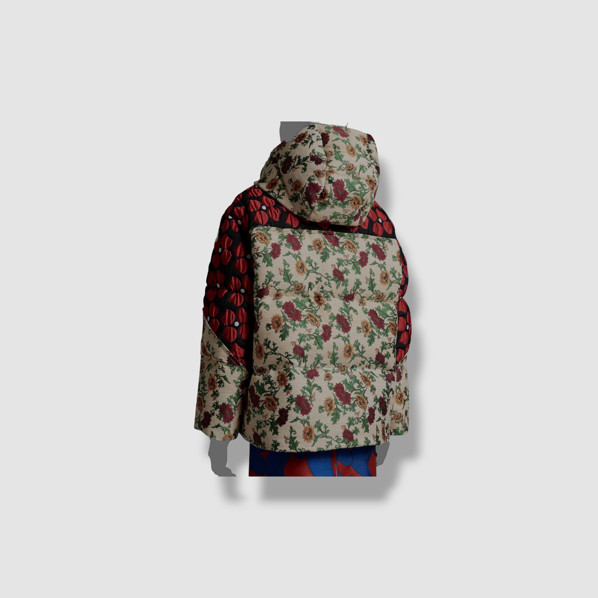 $5630 Moncler Genius Women Red 1952 Cherry Floral Short Down $5630 Moncler Genius Women Red 1952 Cherry Floral Short Down