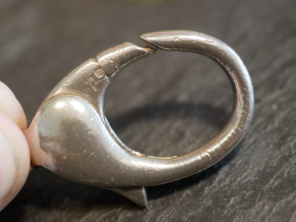 925 Silber Anhänger Schlüsselanhänger Wempe Tempus Fugit Amor Manet Schwer - Bild 4 von 4