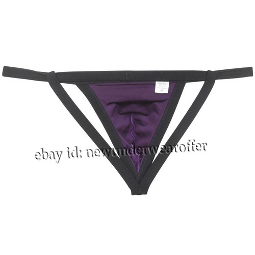 Men's Stretchy Shiny Jockstrap Underwear Male Bulge Pouch Adjustable Satin Thong - Picture 24 of 24