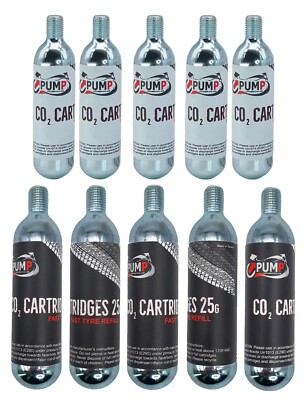 CO2 BIKE CYCLING PUMP TYRE CANISTER INFLATOR GAS THREADED CARTRIDGE (16g  25g) UK