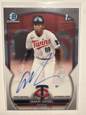 2023 Bowman Chrome #CPA-OD Omari Daniel Chrome Prospect Auto