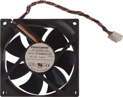 Fan Muffin Cooling DC 12V DC12V 12VDC 80mm 80x80x25 Foxconn PVA080G12Q -P15-AE - Picture 2 of 3