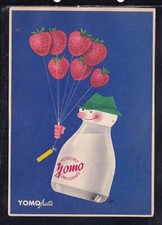 Yomo Homogeneous Yomo Fruit Strawberry Recipes Yogurt Advertising Postcard KN51