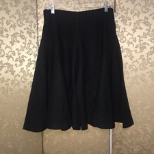 Christian Dior Vintage Black Felted Wool Flared Coulettes Pants Size 36