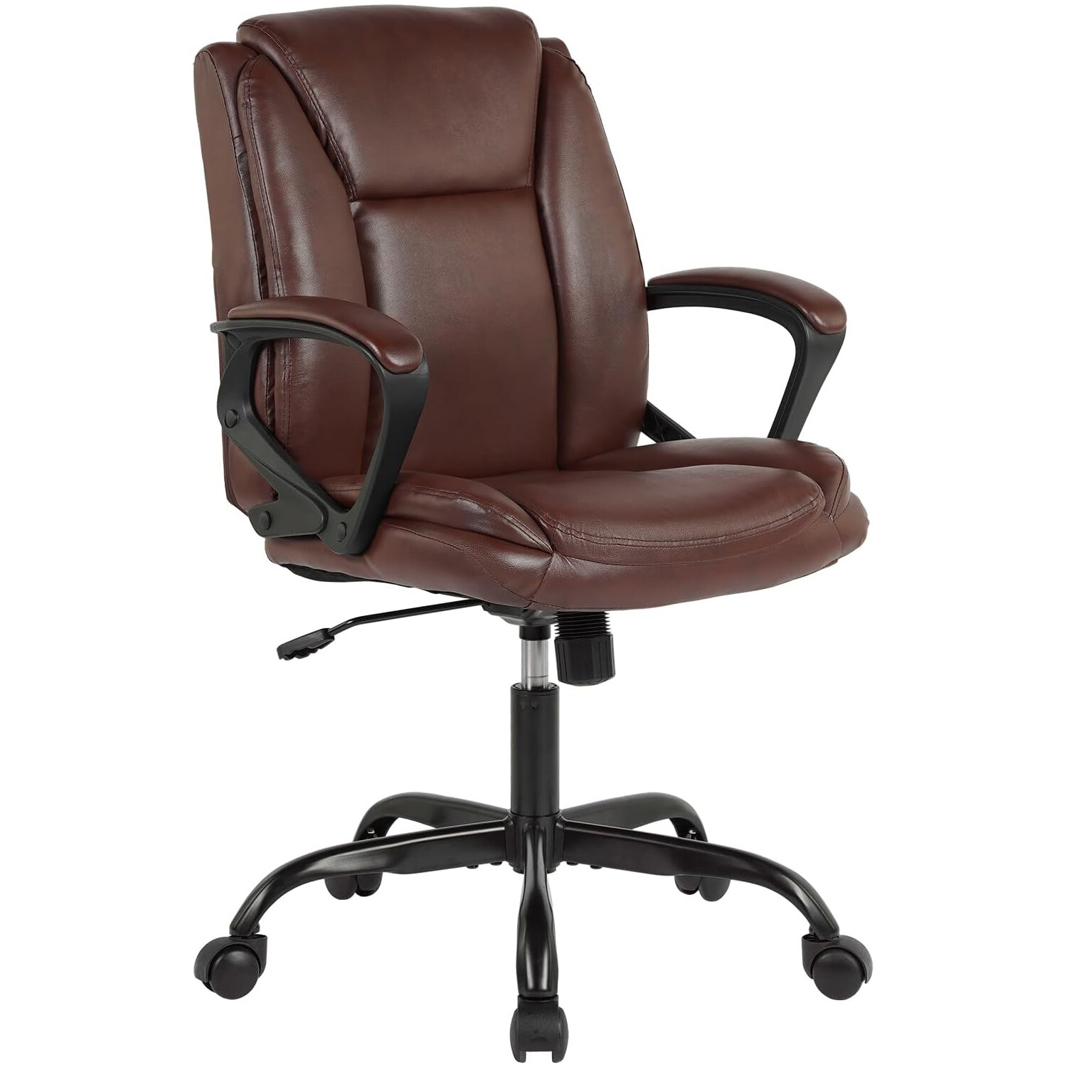Home Office Chair Ergonomic Mid Back Computer Desk Chair PU Leather Task Chair