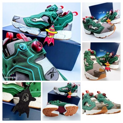 Reebok US 10.5 Men's Green Red Brown Instapump Fury Billionaire Boys  GZ5363 New