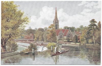 Marlow von A R Quinton ungebraucht um 1920 - Lachs 1184