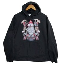 Vintage Rick And Morty Black Hoodie Hooded Sweatshirt Men's Size Large