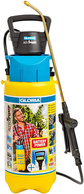 GLORIA Drucksprüher AutoPump Set Unkrautspritze 5L Batterie Akku Betrieb 1.5 bar