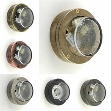 Solid Brass Round Bulkhead Wall Pathway Nautical Outdoor Indoor Light ANEMONE