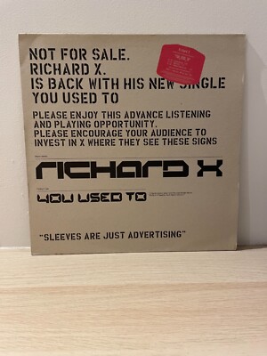 Richard X   You Used To 12  Dance Pop Vinyl Promo Virgin 2003 3 Mixes 