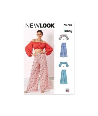 Easy Misses' Cropped Top and Pull-on Pants Sewing Pattern Kit Design Code N67...