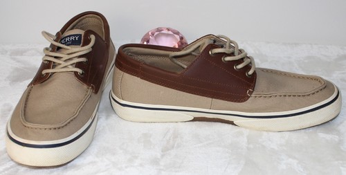 Sperry Halyard Top-Sider 4-Eyed Memory Foam Canvas Mens US 10.5M Boat Shoes - Picture 3 of 16