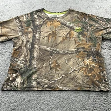Realtree Xtra Camo Shirt Mens 2XL Vintage Short Sleeve Hunting Outdoor Camping