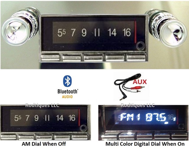 1964-1965 Ford Thunderbird Bluetooth Stereo Radio Multi Color Display