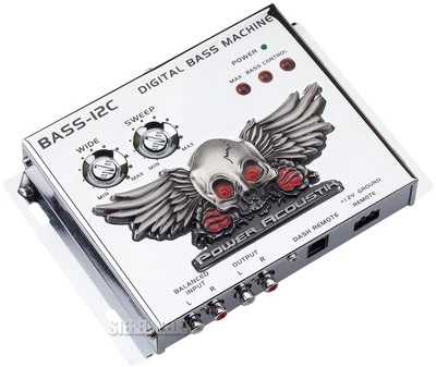 POWER ACOUSTIK BASS-12C CAR DIGITAL BASS PROCESSOR DRIVER SUB WOOFER REMOTE KNOB