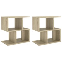 Nachttische 2 Stk. Sonoma-Eiche 50X30X51,5 Cm Holzwerkstoff