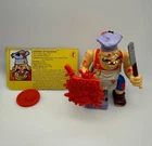 Vintage TMNT Figure Pizzaface with Accessories and Card, 1990 Playmates Toys