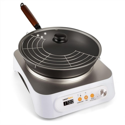 #ad Nestiqex 1700W 100V～185V Induction Cooktop With Wok Pan Electric Stove Burner $159.99