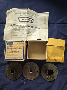 SEARS CRAFTSMAN TEMPLATE GUIDE BUSHINGS FOR ALL CRAFTSMAN ROUTERS