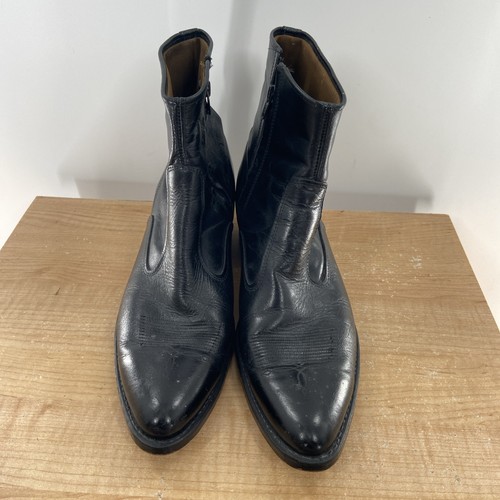 Stivaletti uomo vintage ACME cowboy western pelle nera taglia 13 D - Foto 2 di 7