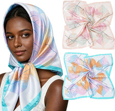 Satin Head Scarf for Women, 35 Large Silk like Hair Wrap for Curly Hair Overnig