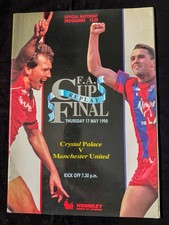 1990 FA Cup Final Programme Replay for Manchester United v Crystal Palace