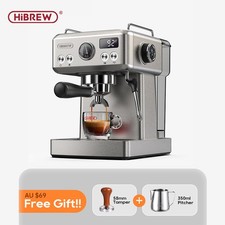 HiBREW H10A Espresso Coffee Machine 20Bar Semi Automatic Stainless Steel Body