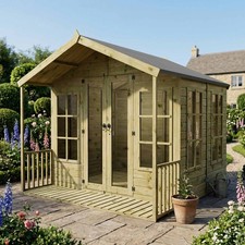 Summerhouse & Veranda Shiplap T&G Apex Wooden Garden Room 10 x 8 10ft8ft Waltons
