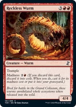 Reckless Wurm 181 Common Time Spiral: Remastered Magic: The Gathering Near Mint