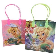 Disney Tinkerbell Sweet Treats Plastic Gift Bags Party Favor Supplies 12 Per Pkg