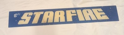 Vintage Starfire Arcade Game  Marquee-  Mancave Game Room Decor 