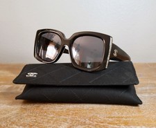 CHANEL CH5435 Rectangle Sunglasses 53mm Black/Gray Lens 100 UV