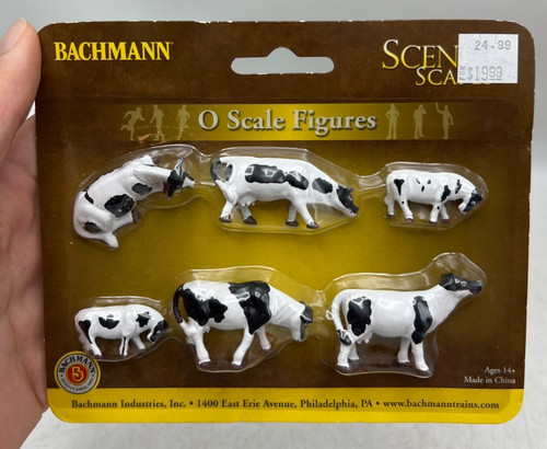 Juego de figuras Bachmann Scene Scapes O Train Trackside vacas blanco y negro 33135 | Condition: New