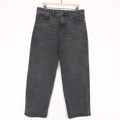 Spanx 90s Straight Jeans Womens XL Black Authentic 360 Tummy Shaping High Rise