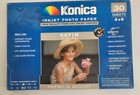 Konica Inkjet Photo Paper, Satin Finish, 4x6 inch, 30 sheets, Premium 230 g/m2