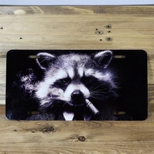 Racoon Smoking Funny Car License Plate Auto Tag 6 X 12 Racoon Smoking Funny Car License Plate Auto Tag 6 X 12