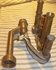 Lot of 5 Vintage Brass Hose Nozzles