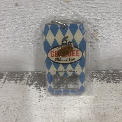 Vintage GENESEE Oktoberfest 2 Sided Keychain & Can/Bottle Opener -NEW IN PACKAGE