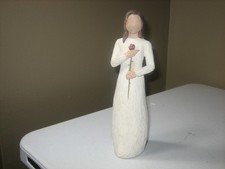 2003 Willow Tree "Love" with Single Rose 9" Figurine by Susan Lordi Demdaco